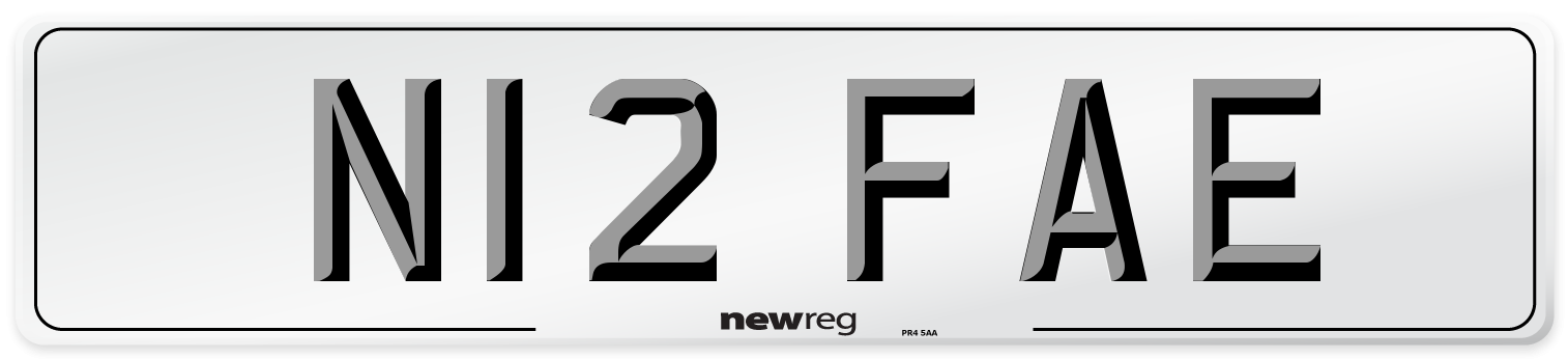 N12 FAE Number Plate from New Reg